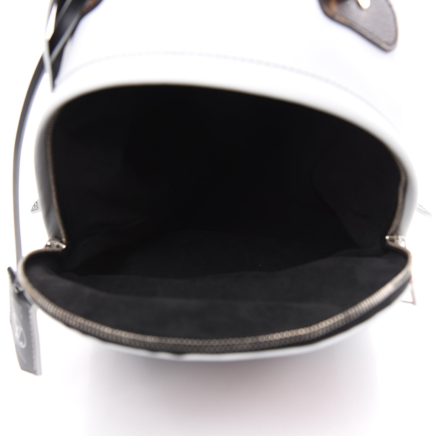 Calfskin Monogram LV Airline Palm Springs Backpack PM White