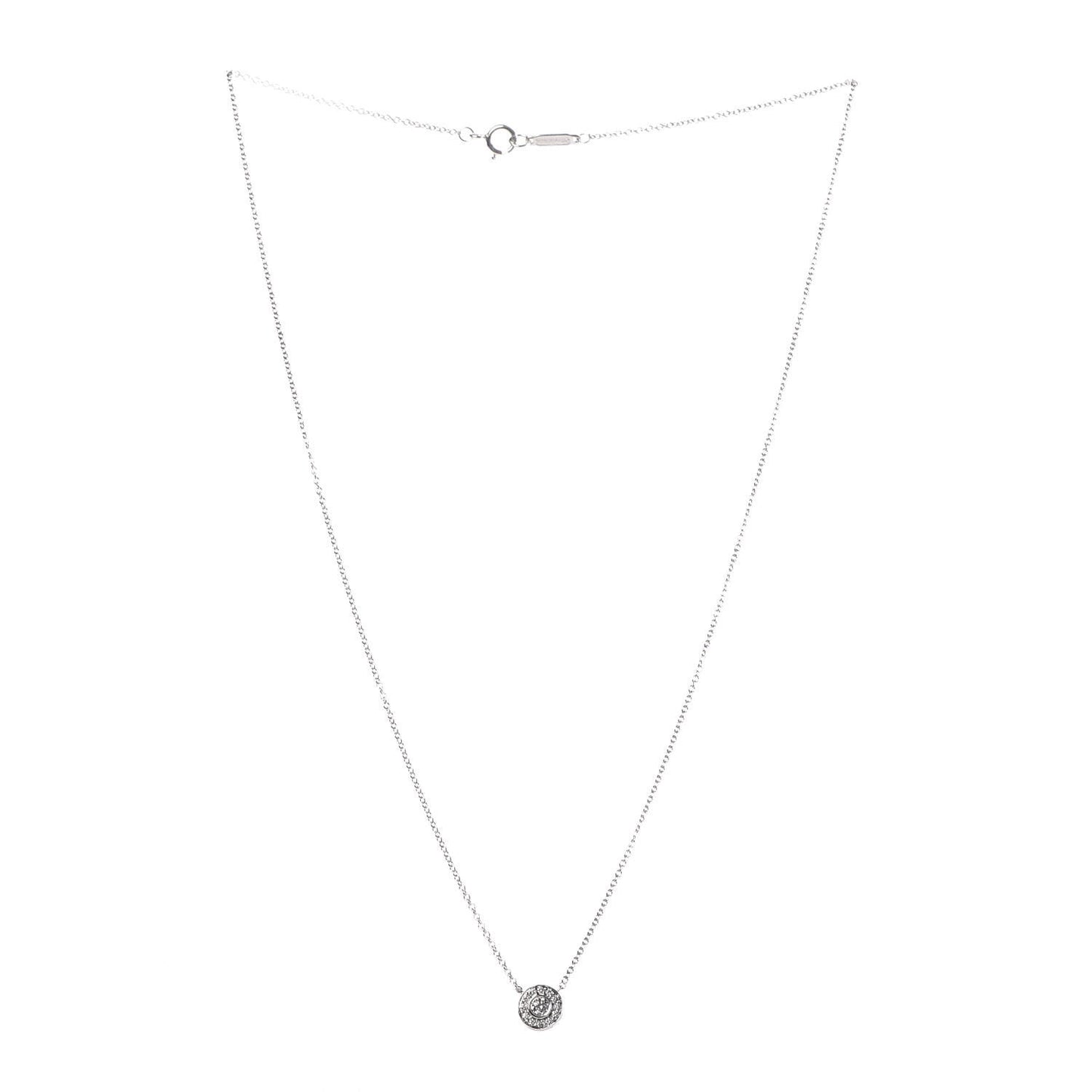 Platinum Diamond .12ctw Circlet Pendant Necklace