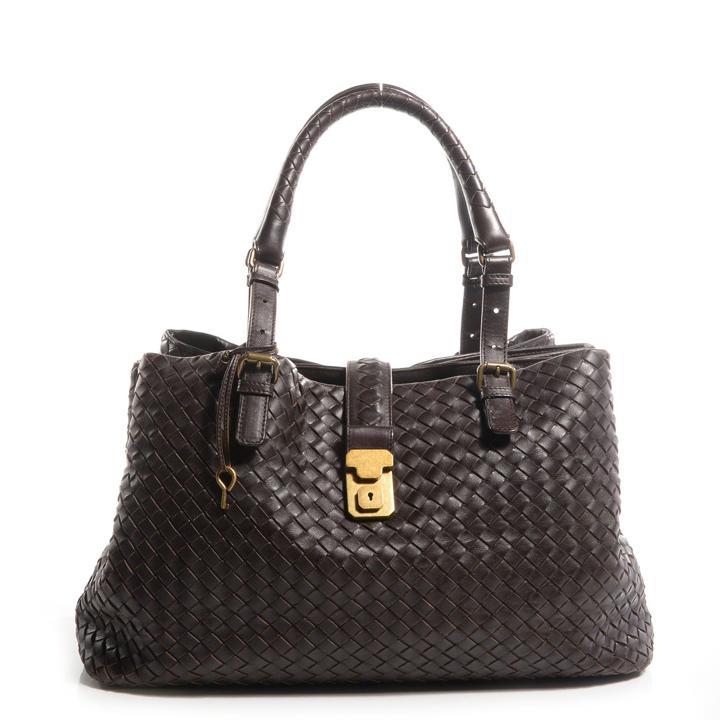 Nappa Intrecciato Medium Roma Tote Moro