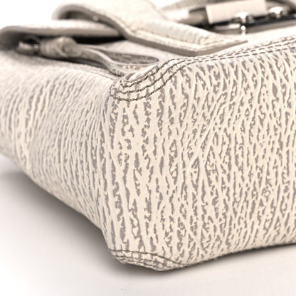 3.1 Phillip Lim Shark Embossed Textured Calfskin Mini Pashli Satchel Ivory Dove 9 of 10