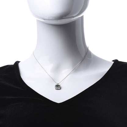 Tiffany Platinum Diamond Green Tourmaline Legacy Pendant Necklace 2 of 8