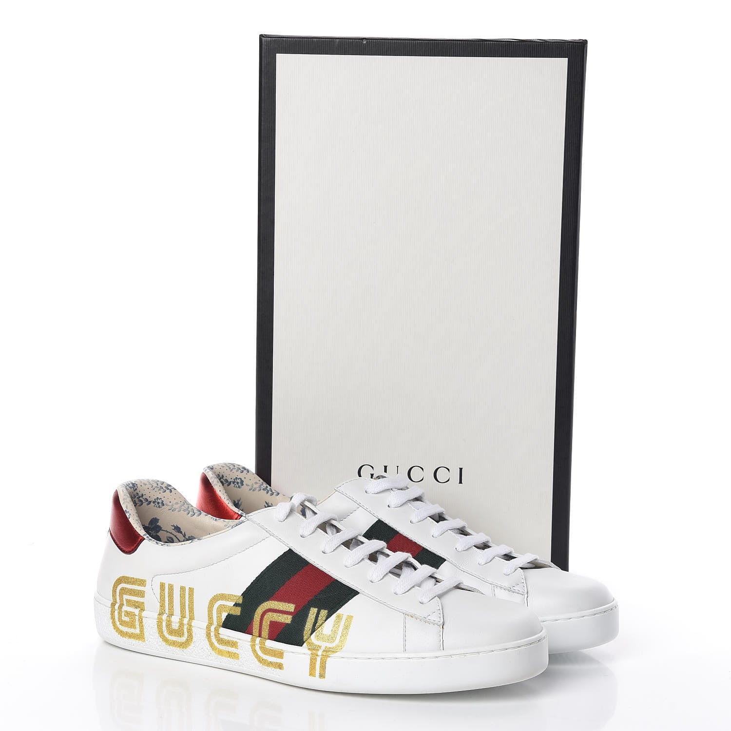 Gucci X SEGA Calfskin Web Guccy Mens Ace Sneakers 8.5 White 8 of 8