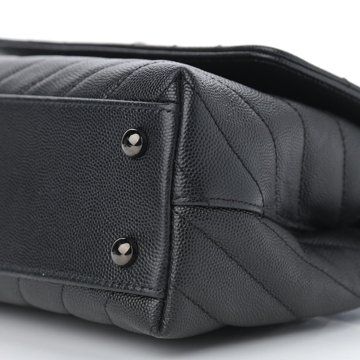 Chanel Caviar Chevron Quilted Mini Coco Handle Flap So Black 10 of 11