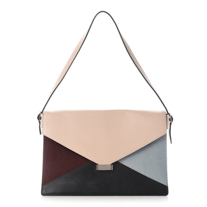 Celine Calfskin Pony Hair Medium Tri-Color Diamond Shoulder Bag Blush 1 of 10