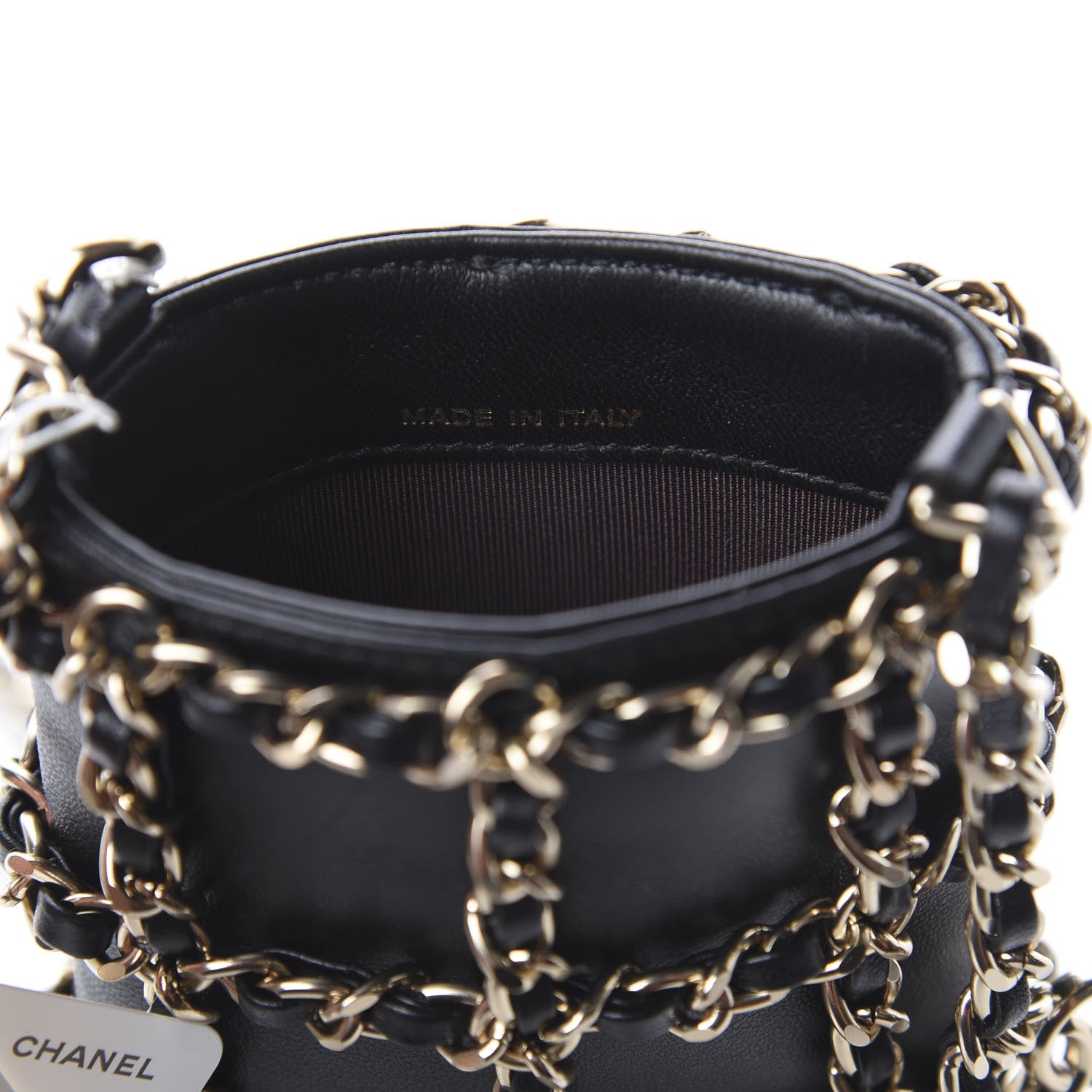 Chanel Lambskin Tech Me Out Clutch With Chain Black 5 of 7