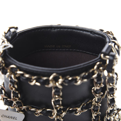 Chanel Lambskin Tech Me Out Clutch With Chain Black 5 of 7