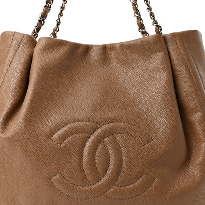 Chanel Caviar CC Timeless Shoulder Bag Dark Beige 8 of 11