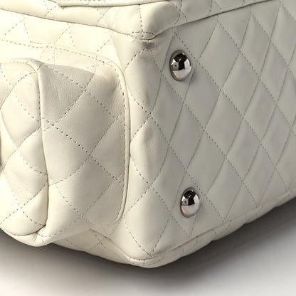Chanel Calfskin Quilted Large Cambon Multipocket Reporter White 10 of 22