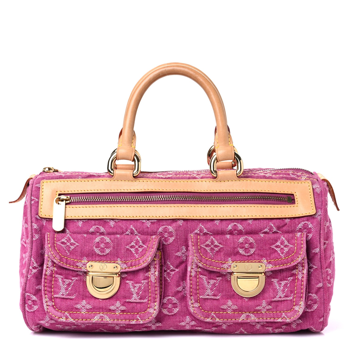 Louis Vuitton Monogram Denim Neo Speedy Fuchsia 1 of 13