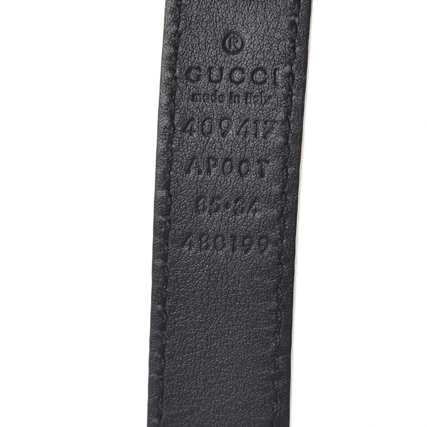 Gucci Calfskin Double G 20mm Belt 85 34 Black 6 of 6