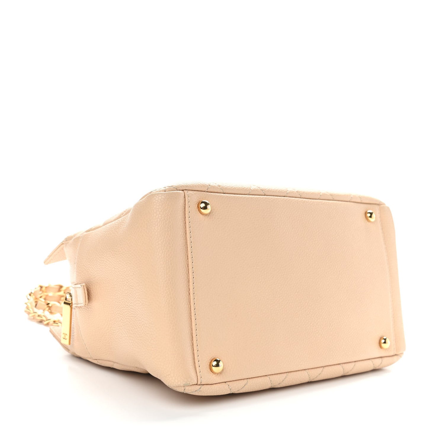 Caviar Quilted Petit Timeless Tote PTT Beige