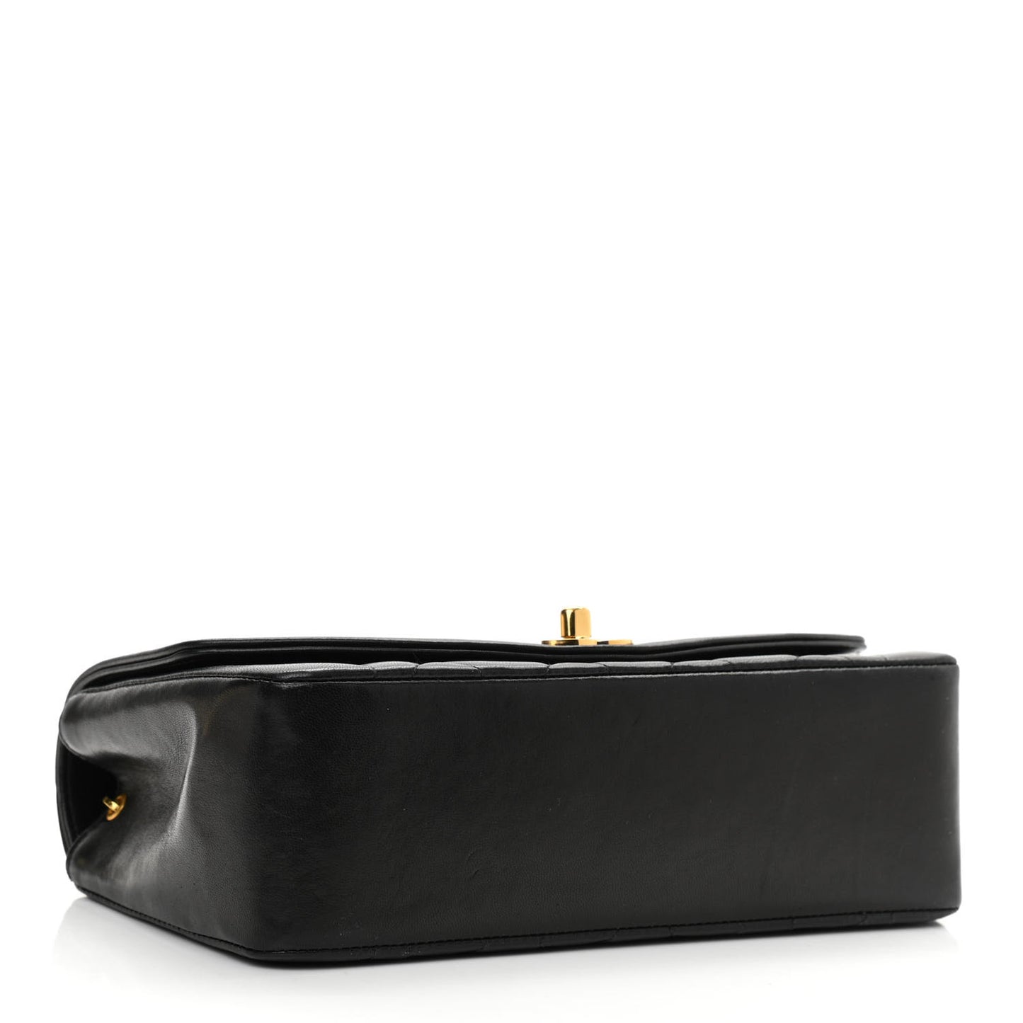 Lambskin Quilted Small Single Flap Black