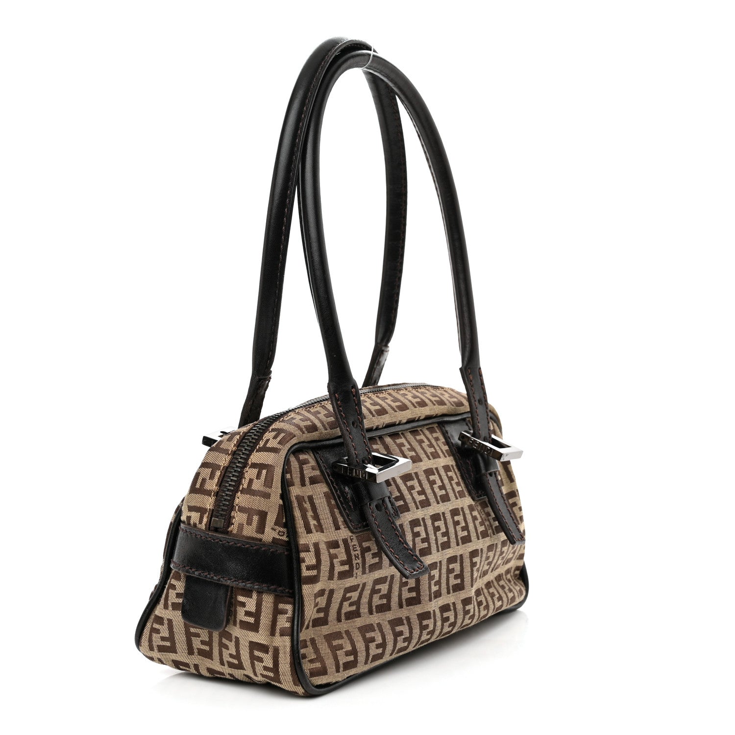 Fendi Zucchino Shoulder Bag Tobacco Moro 3 of 10