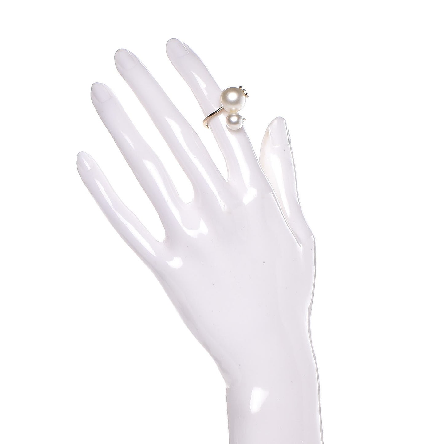 Pearl CC Ring 6 Gold Pearly White