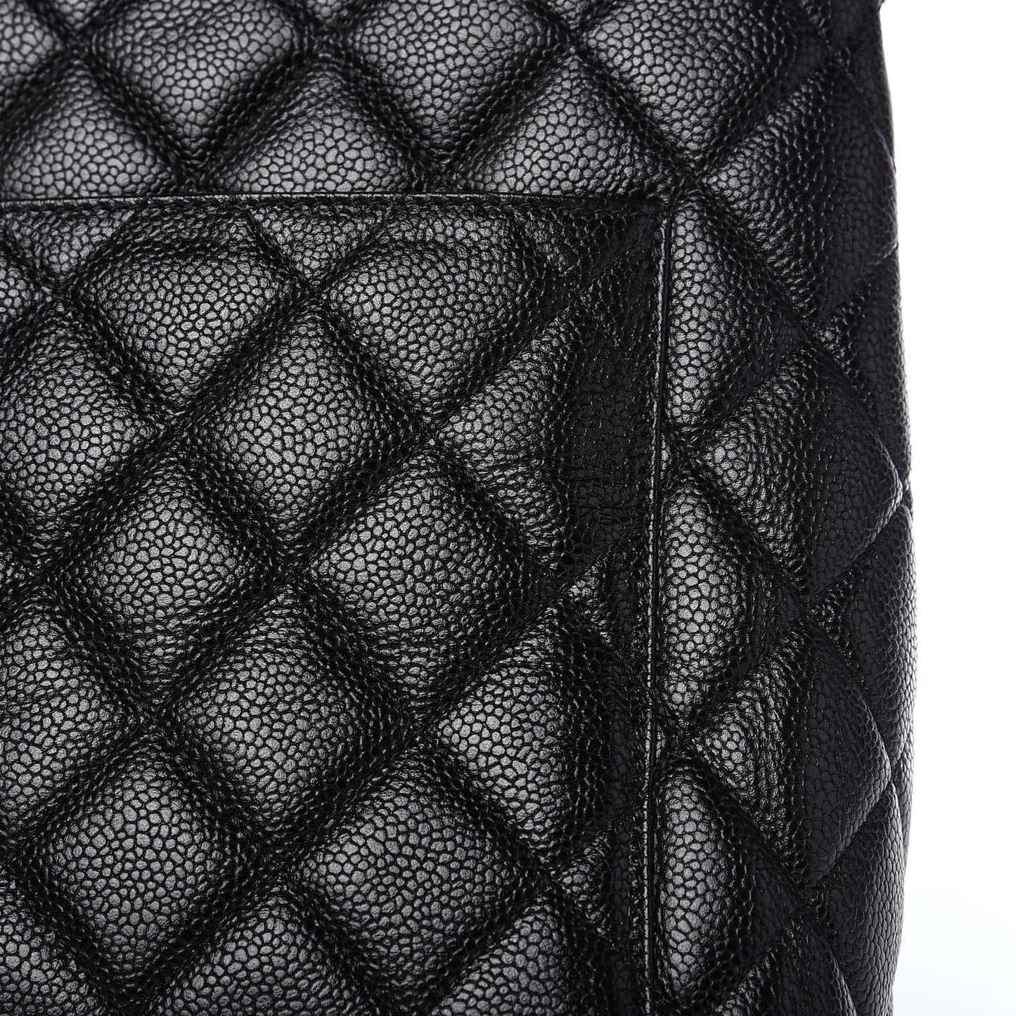 Caviar Quilted Medallion Tote Black
