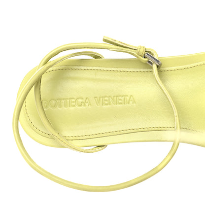Bottega Veneta Lambskin Ostrich Feather Dot Sandals 35 Seagrass 7 of 8