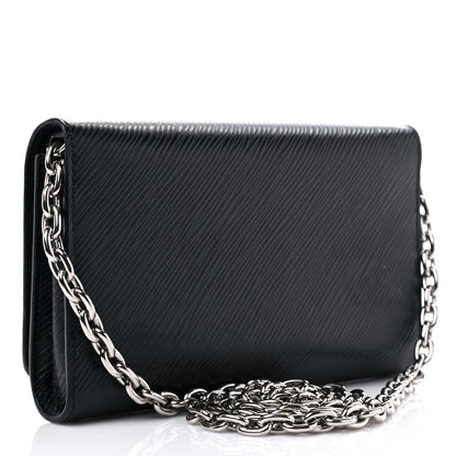 Louis Vuitton Epi Twist Chain Wallet Black 3 of 10