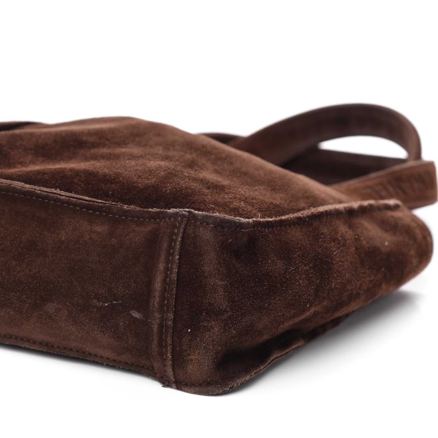 Chanel Suede Logo Tote Brown 7 of 10