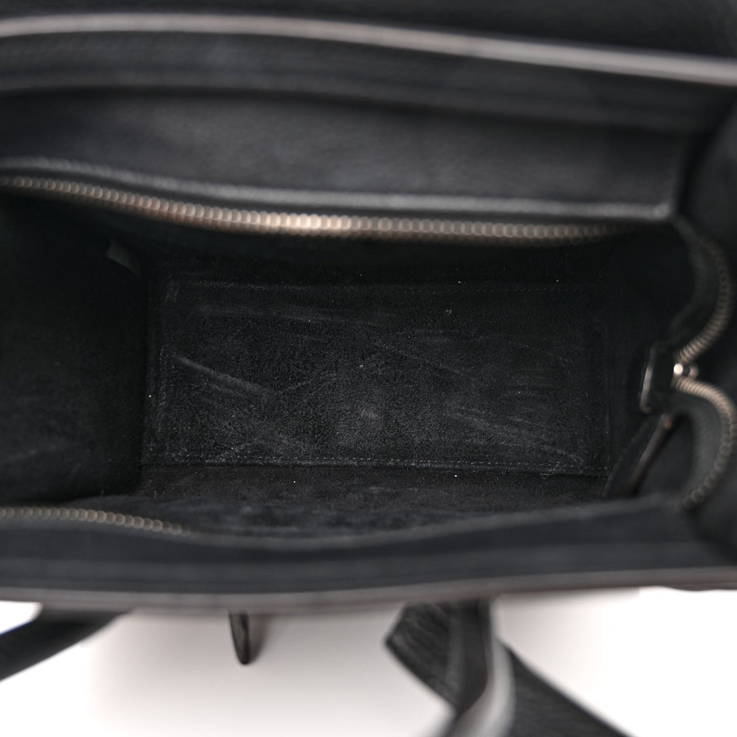 Drummed Calfskin Nano Luggage Black