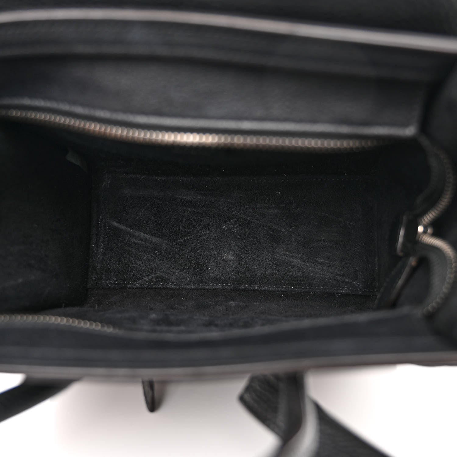 Celine Drummed Calfskin Nano Luggage Black 5 of 11