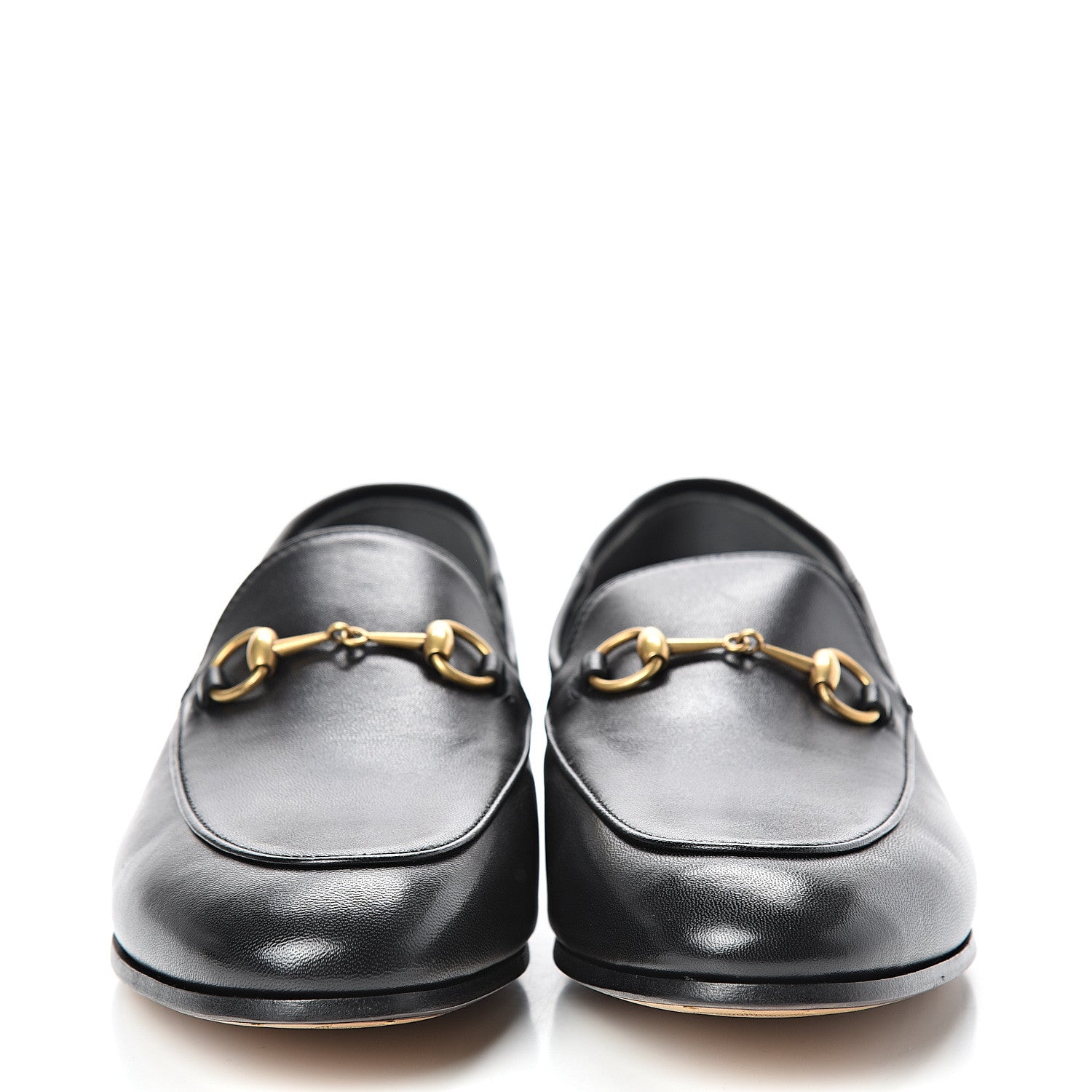 Gucci Lambskin Womens Brixton Horsebit Loafers 40 Black 2 of 8