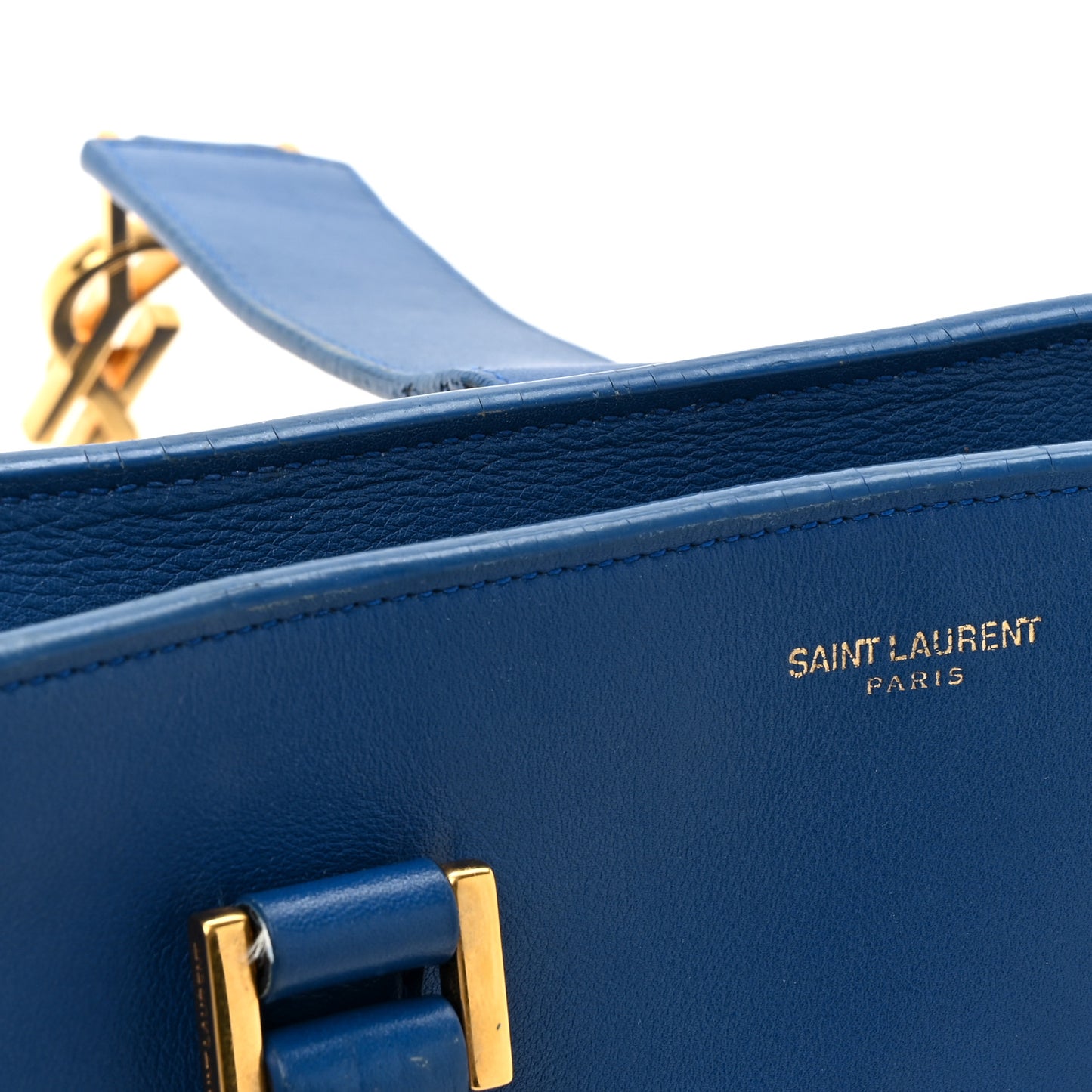 Calfskin Small Monogram Cabas Blue Majorelle