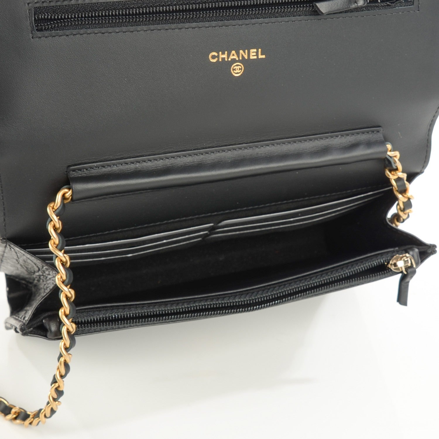 Chanel Aged Calfskin Lady of Luck 2.55 Reissue Wallet on Chain WOC Black 9 of 14