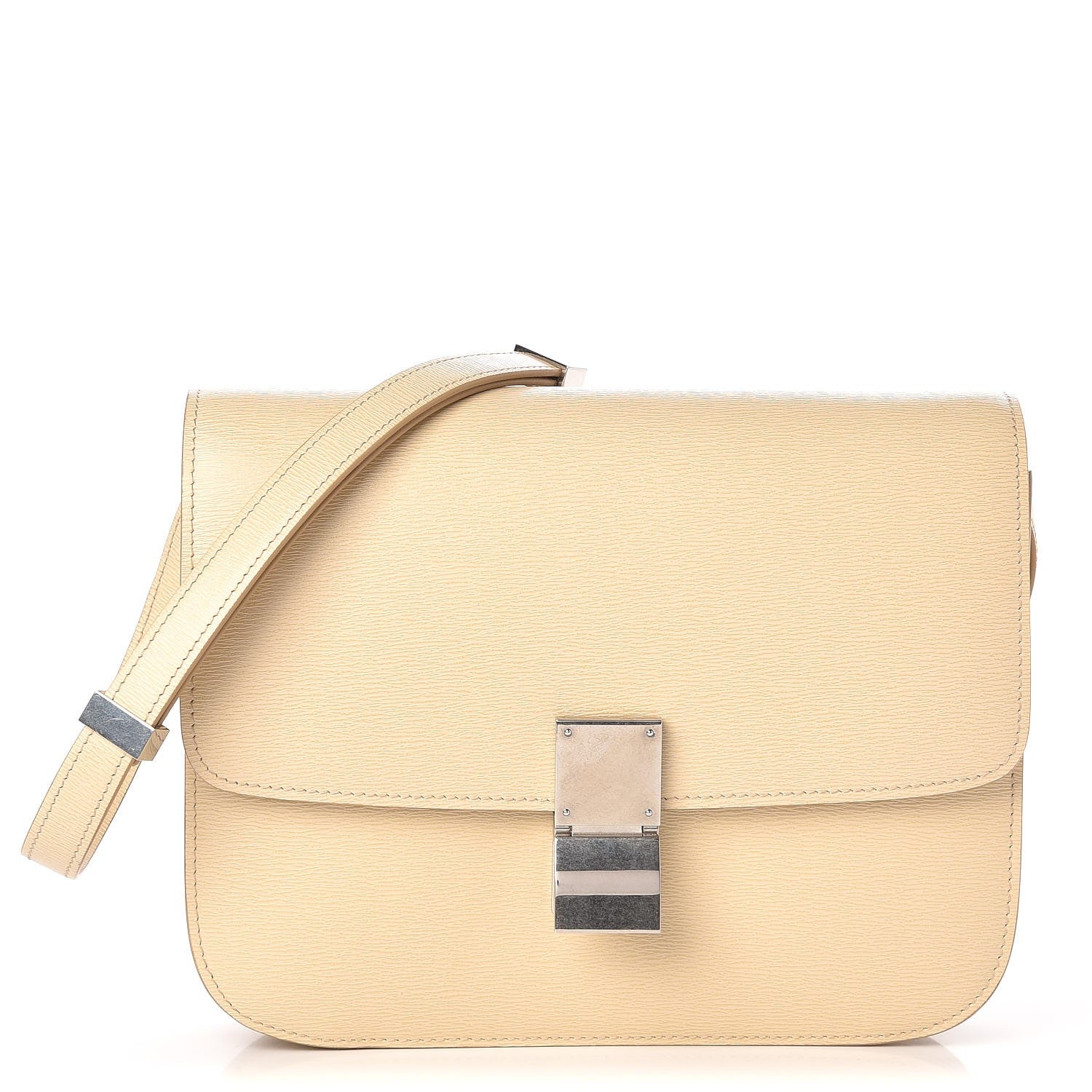 Celine Liege Calfskin Medium Classic Box Flap Bag Cream 1 of 8