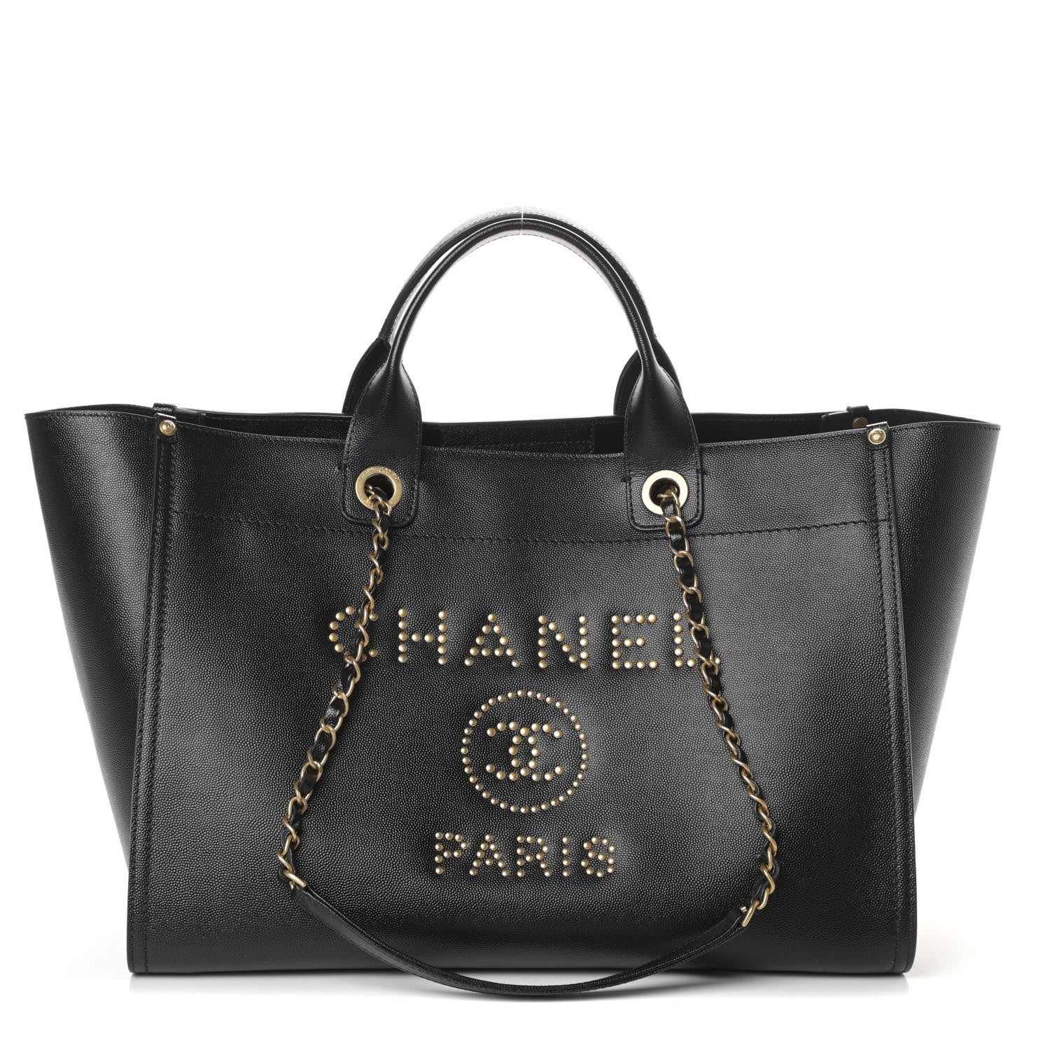 Chanel Caviar Medium Studded Deauville Tote Black 1 of 9