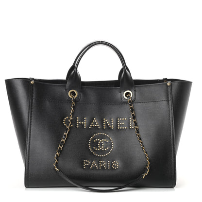 Chanel Caviar Medium Studded Deauville Tote Black 1 of 9