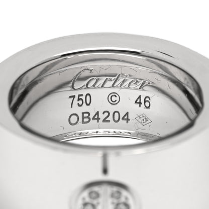 Cartier 18K White Gold Diamond 11mm LOVE Ring 46 3.75 3 of 3