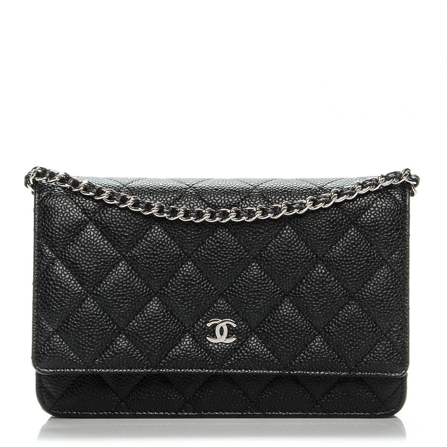 Chanel Caviar Quilted Wallet On Chain WOC Black 1 of 8
