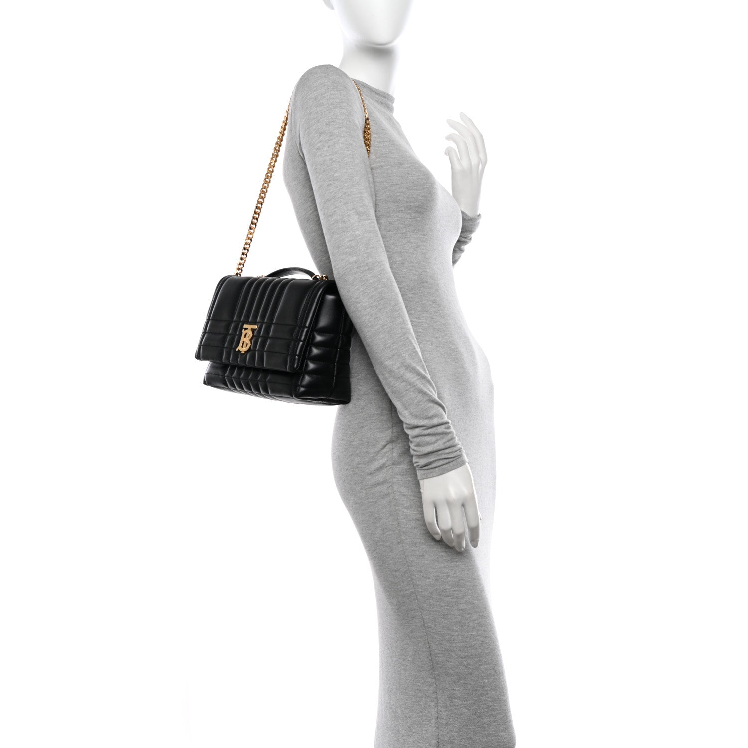 Burberry Lambskin Quilted Small Lola Bag Black 2 of 9