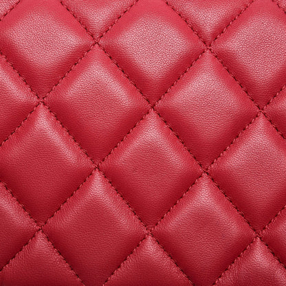 Chanel Lambskin Quilted Jumbo Chanel 3 Flap Dark Pink 9 of 9