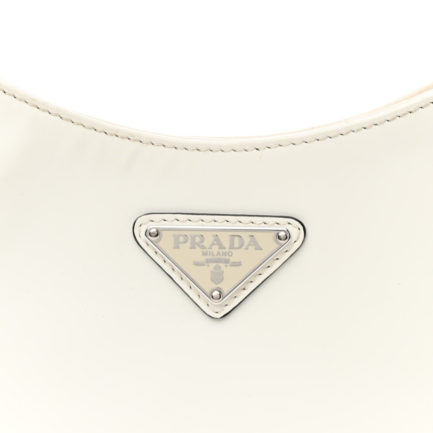 Prada Spazzolato Cleo Adjustable Strap Shoulder Bag White 8 of 12