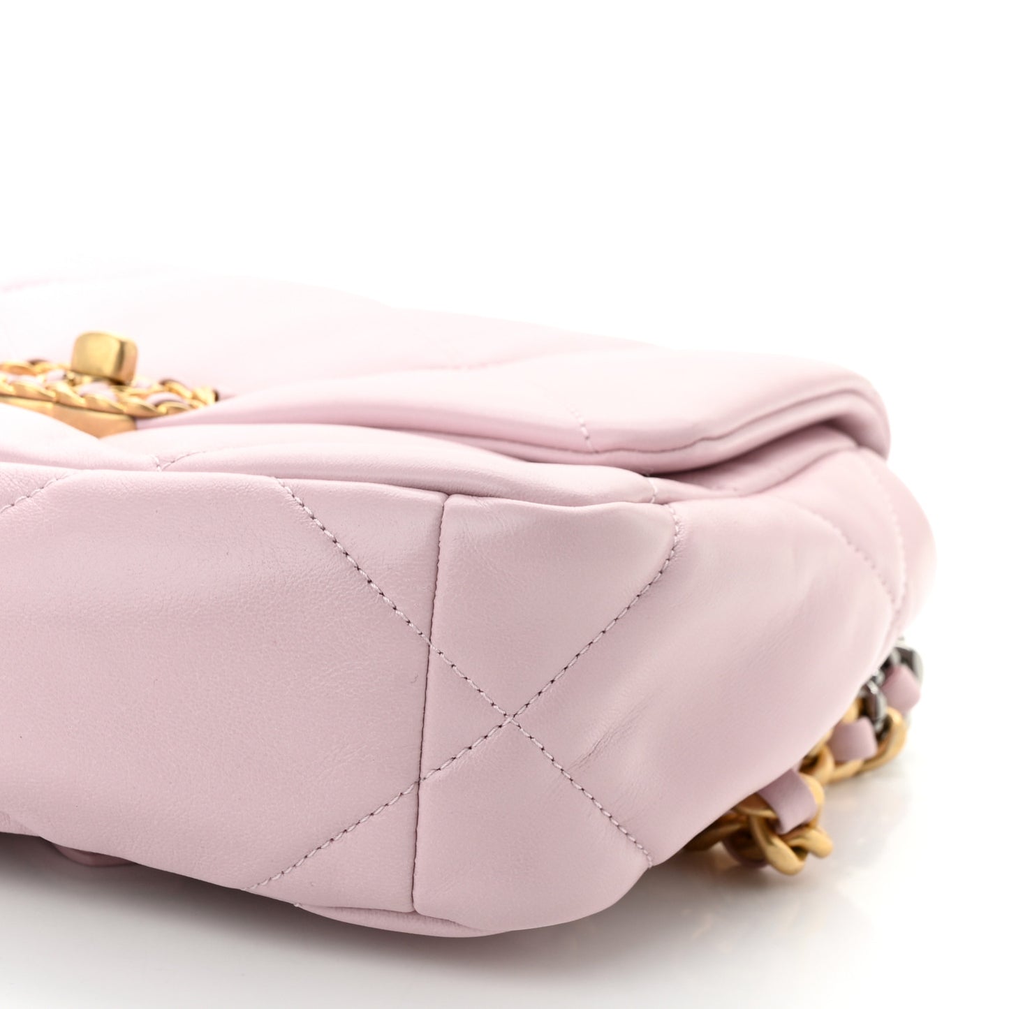 Lambskin Quilted Medium Chanel 19 Flap Light Pink