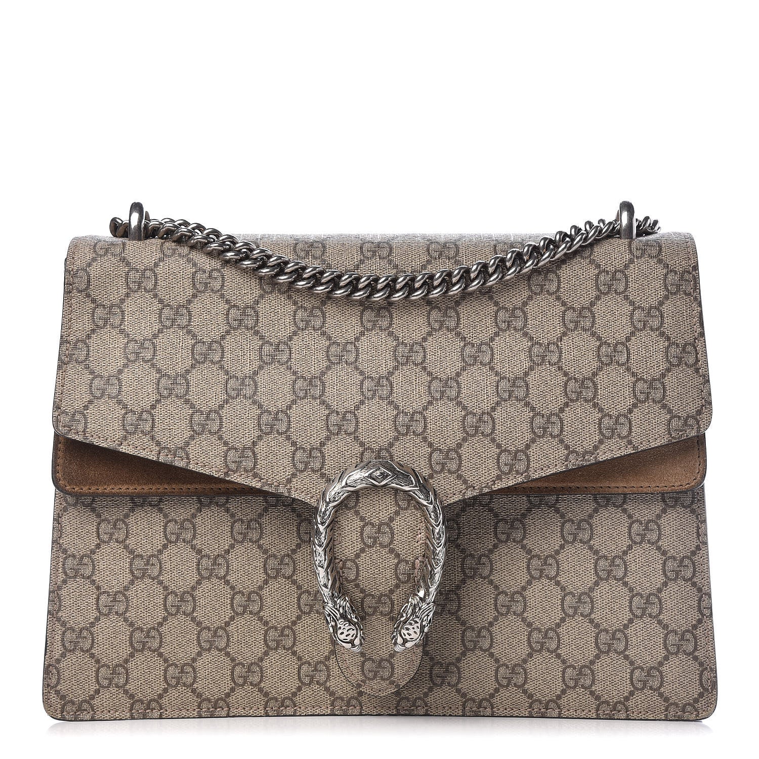 Gucci GG Supreme Monogram Medium Dionysus Shoulder Bag Taupe 1 of 16