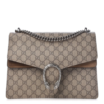 Gucci GG Supreme Monogram Medium Dionysus Shoulder Bag Taupe 1 of 16