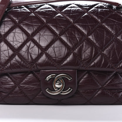 Chanel Aged Calfskin Jumbo New Portobello Flap Burgundy 16 of 16