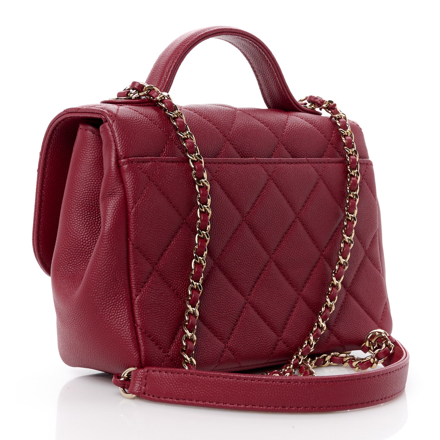 Chanel Caviar Quilted Small Business Affinity Flap Red 3 of 13