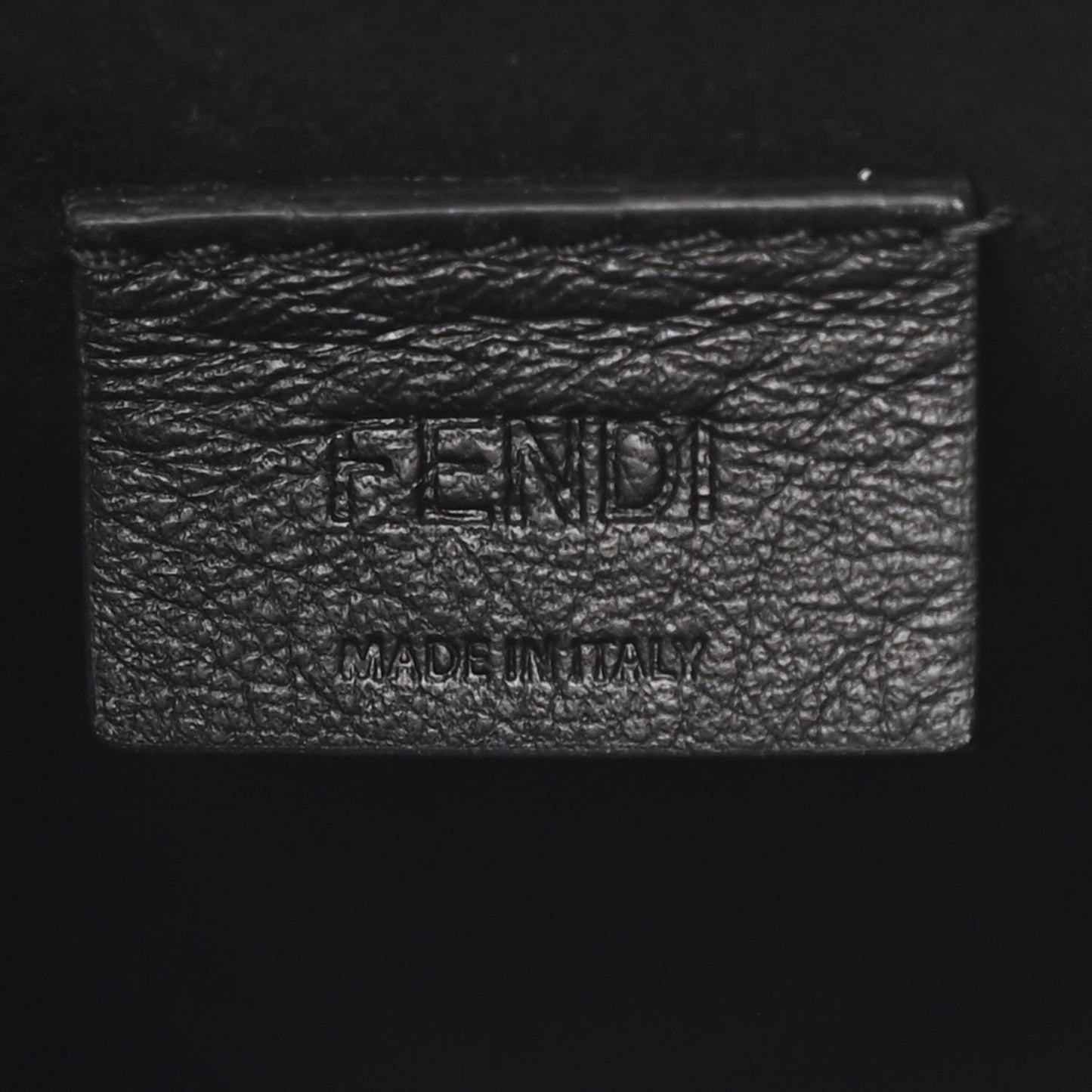 Vitello Plexiglass FF Embossed Mini Fendi Sunshine Shopper Tote Black