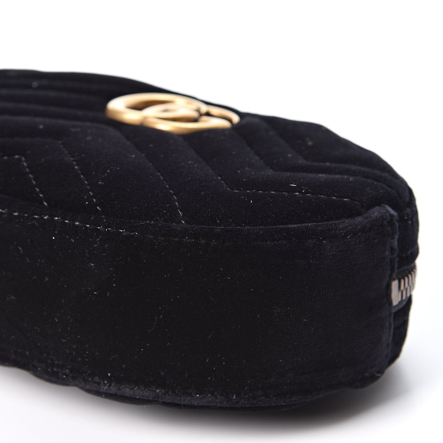 Velvet Matelasse GG Marmont Belt Bag 85 34 Black
