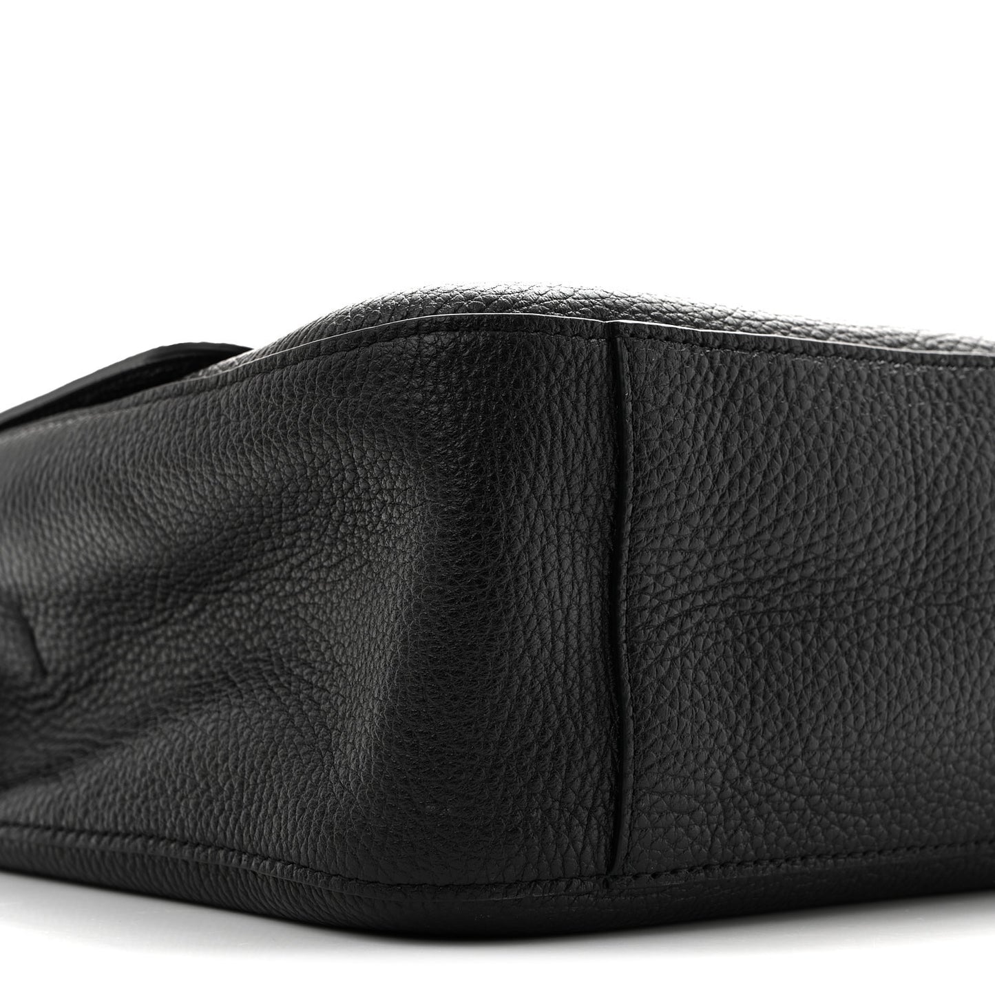 Grained Calfskin Small Souplissimo Maxi Flap Black