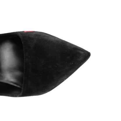 Christian Louboutin Veau Velours Hottie Walkie 120 Pumps 38 Black 10 of 11