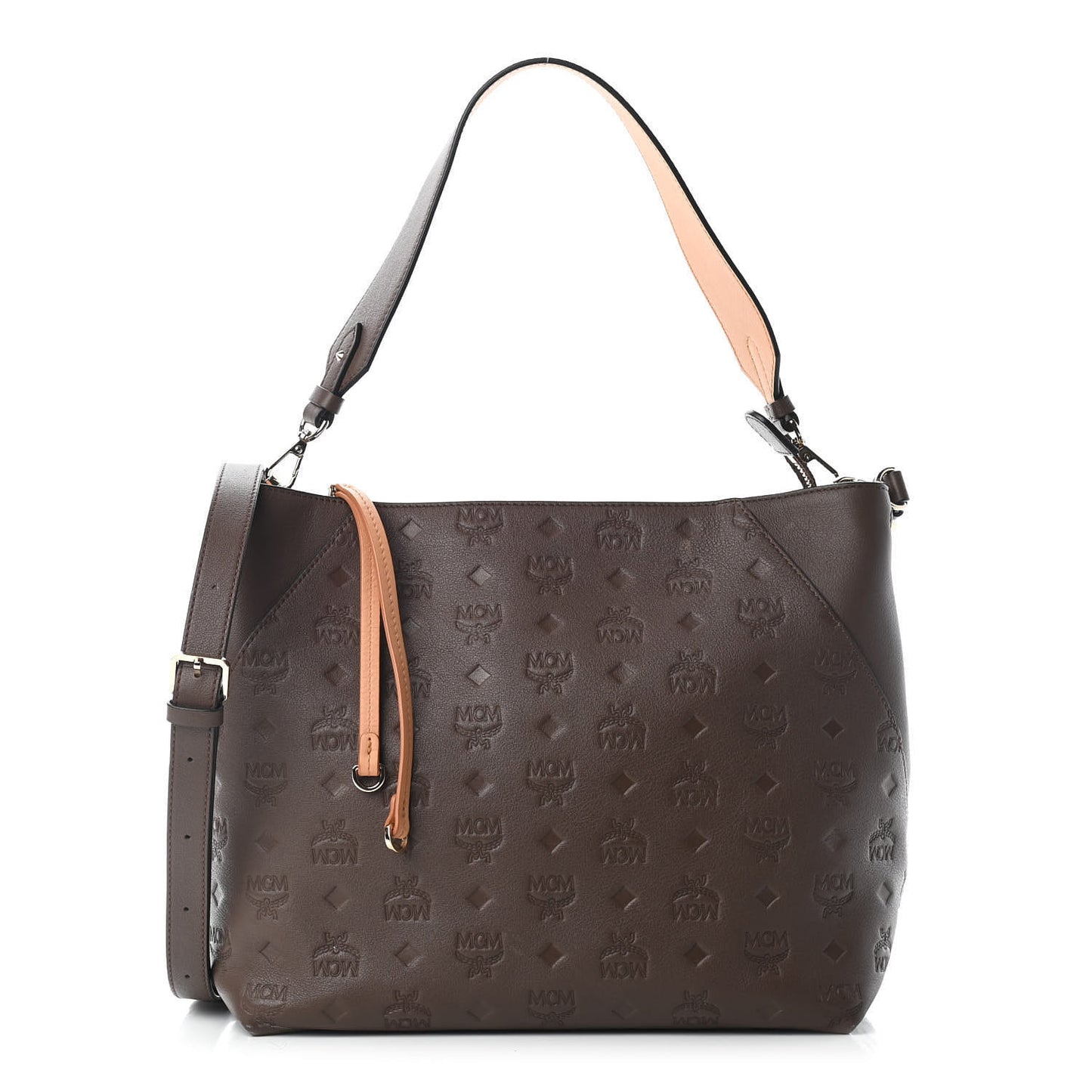 Calfskin Ottomar Monogram Medium Klara Hobo Chestnut