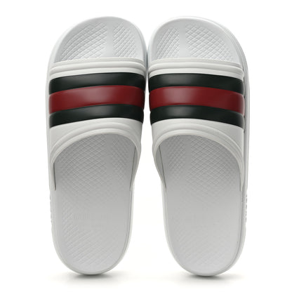 Gucci Rubber Web Mens Slide Sandals 12 White Green Red 2 of 10