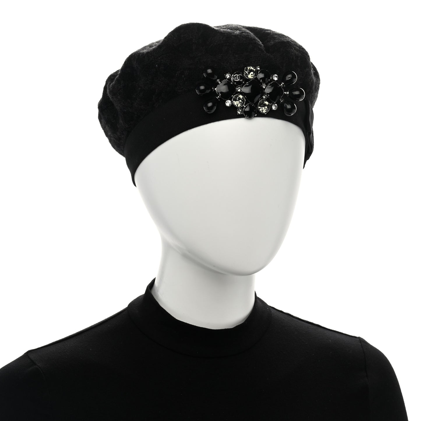 Cashmere Gripoix CC Beret M Black