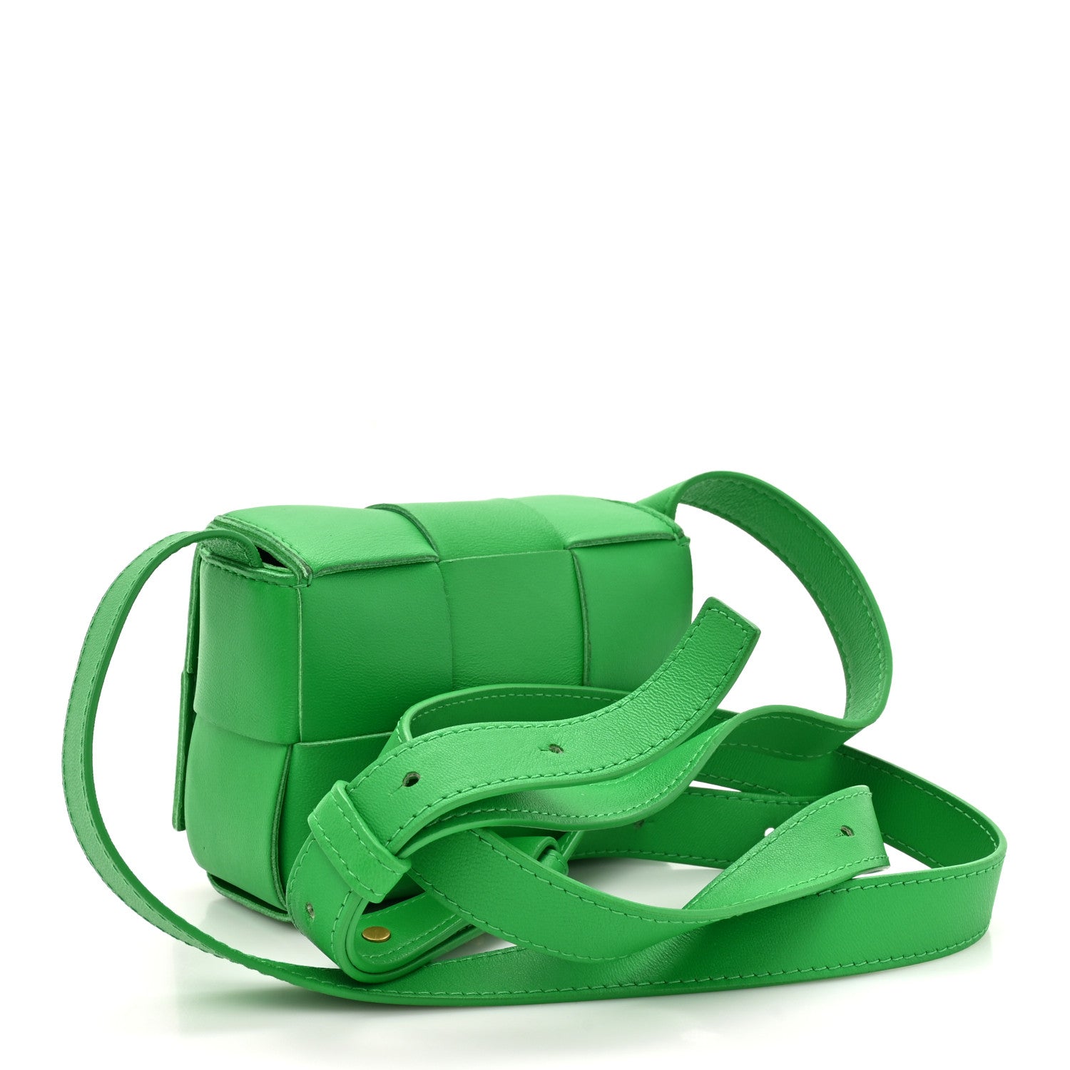 Bottega Veneta Lambskin Maxi Intrecciato Extra Mini Cassette Crossbody Bag Parakeet 3 of 11