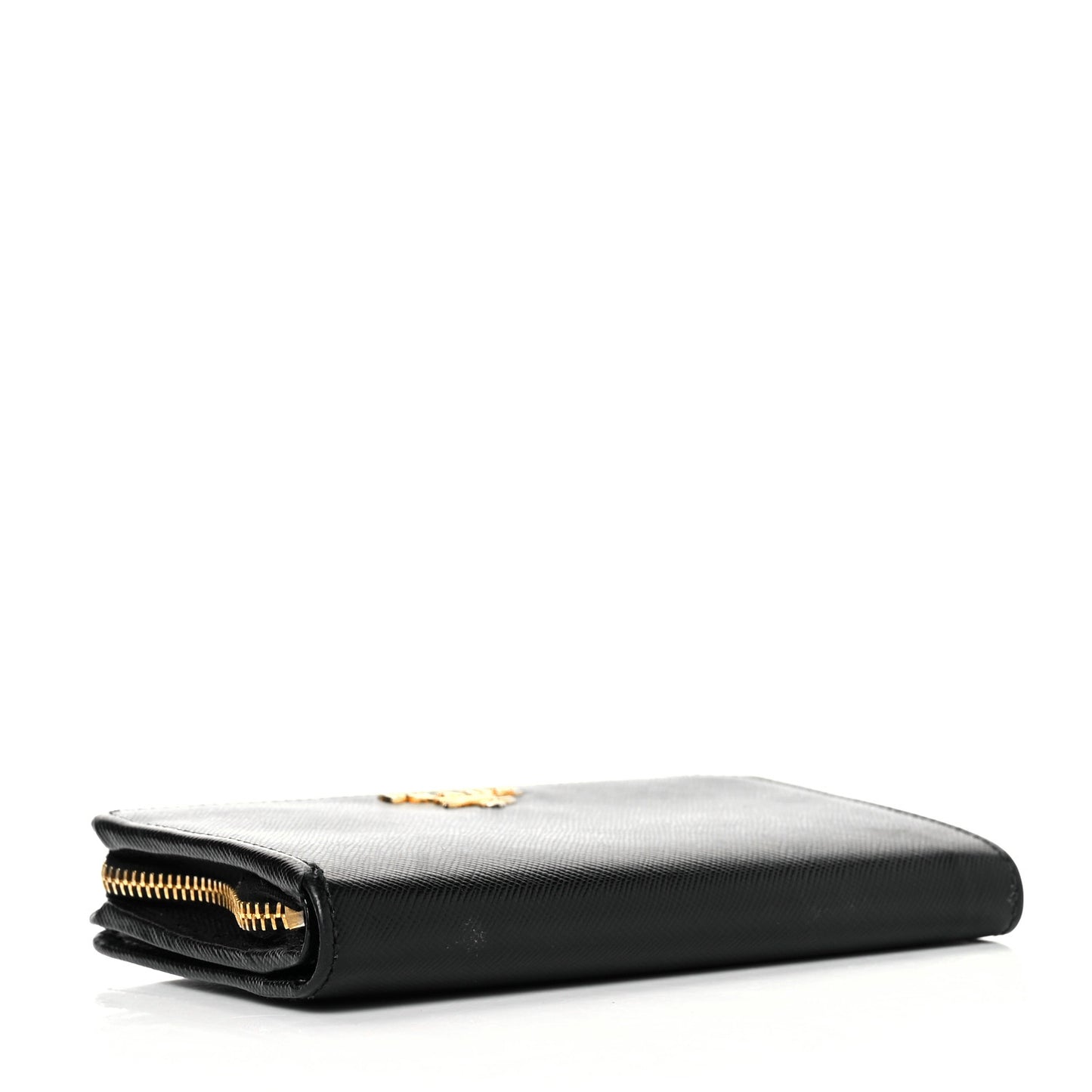 Saffiano Metal Compact Wallet Black