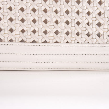 Chanel Sheepskin Braided Medium Boy Reverso Flap White 15 of 18